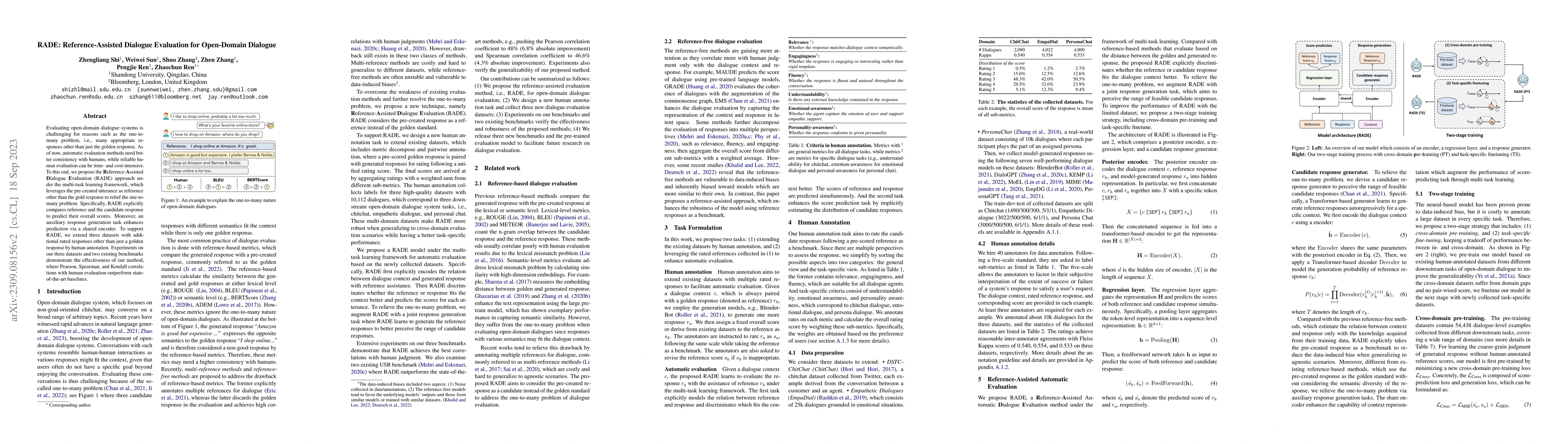 Thumbnail for RADE: Reference-Assisted Dialogue Evaluation for Open-Domain Dialogue