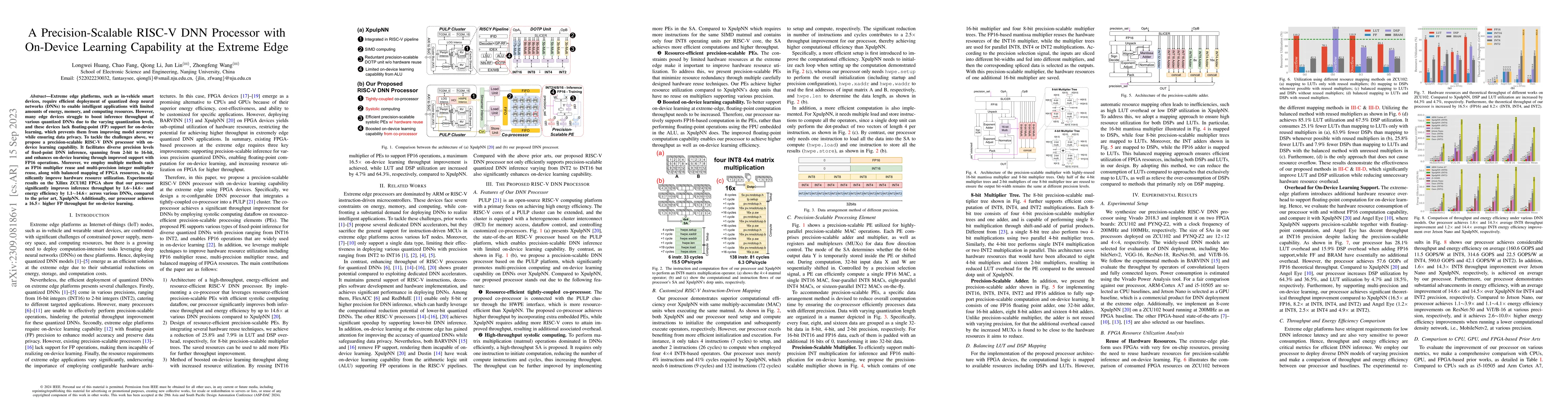 Thumbnail for A Precision-Scalable RISC-V DNN Processor with On-Device Learning
  Capability at the Extreme Edge