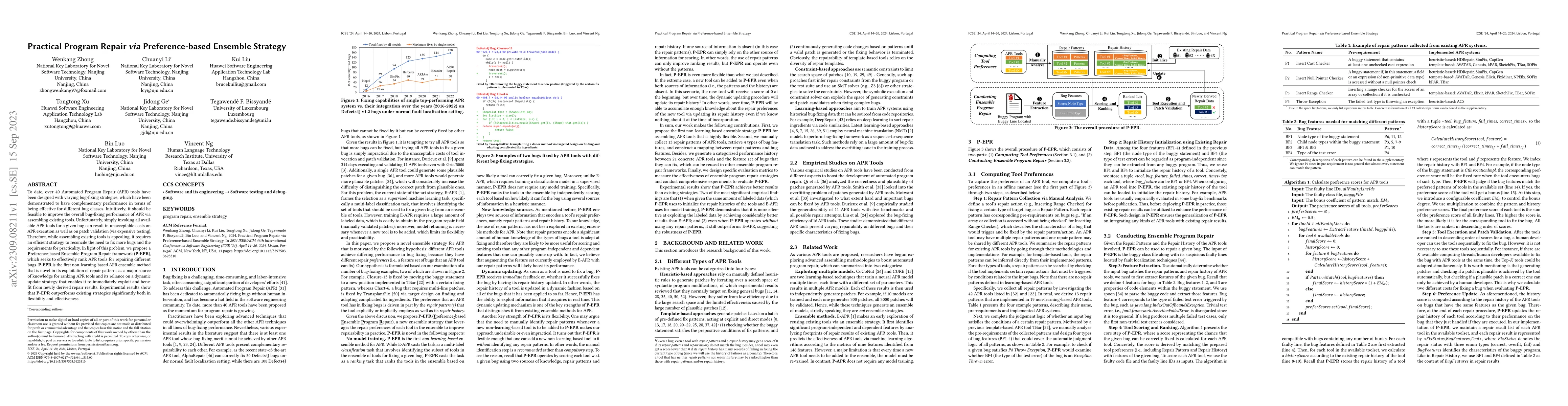 Thumbnail for Practical Program Repair via Preference-based Ensemble Strategy