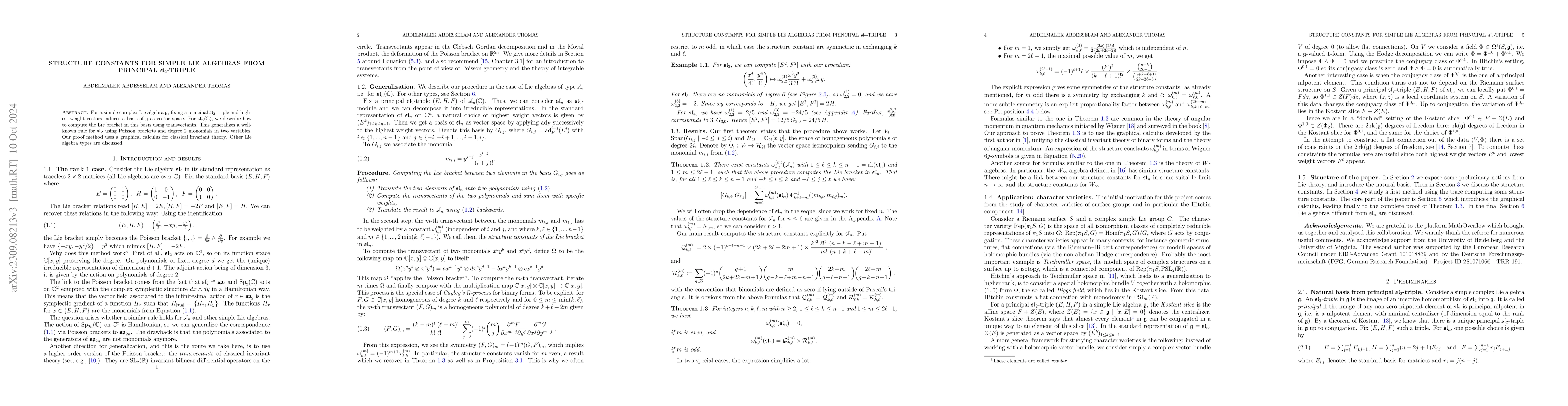 Thumbnail for Structure constants for simple Lie algebras from principal
  $\mathfrak{sl}_2$-triple