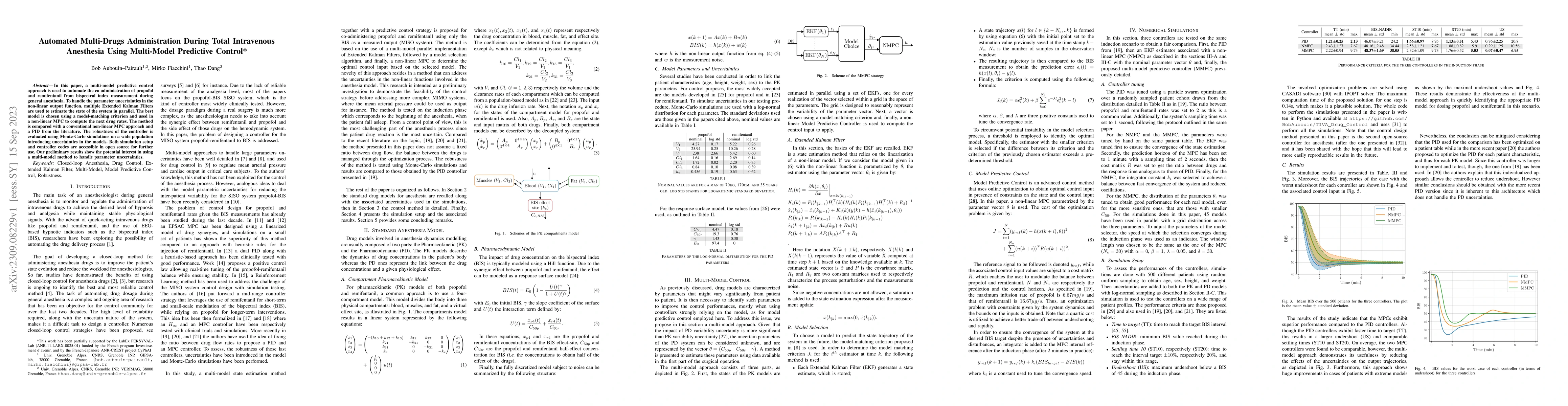 Thumbnail for Automated Multi-Drugs Administration During Total Intravenous Anesthesia
  Using Multi-Model Predictive Control
