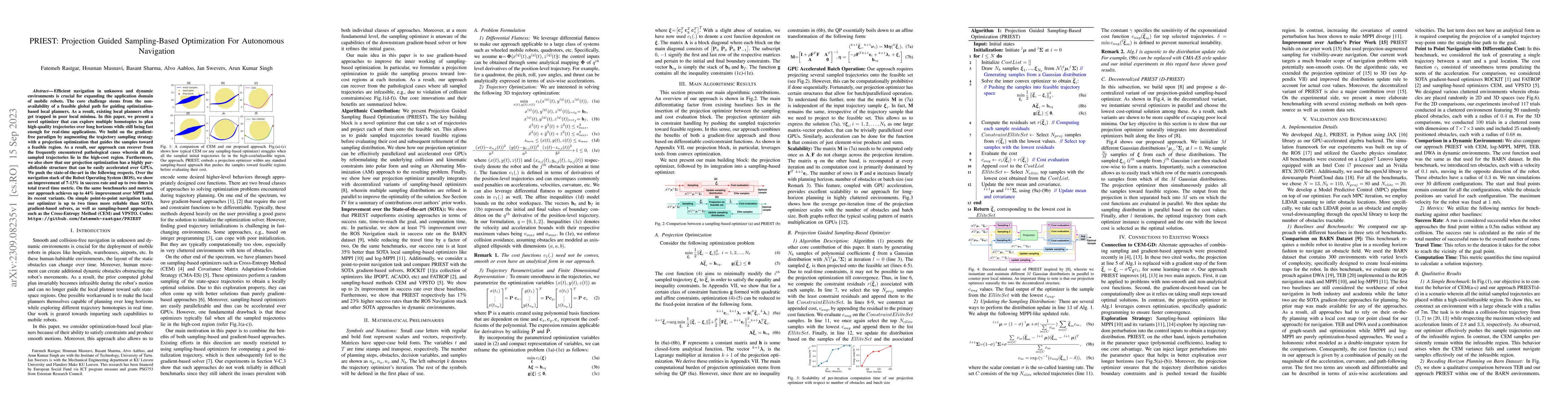 Thumbnail for PRIEST: Projection Guided Sampling-Based Optimization For Autonomous
  Navigation