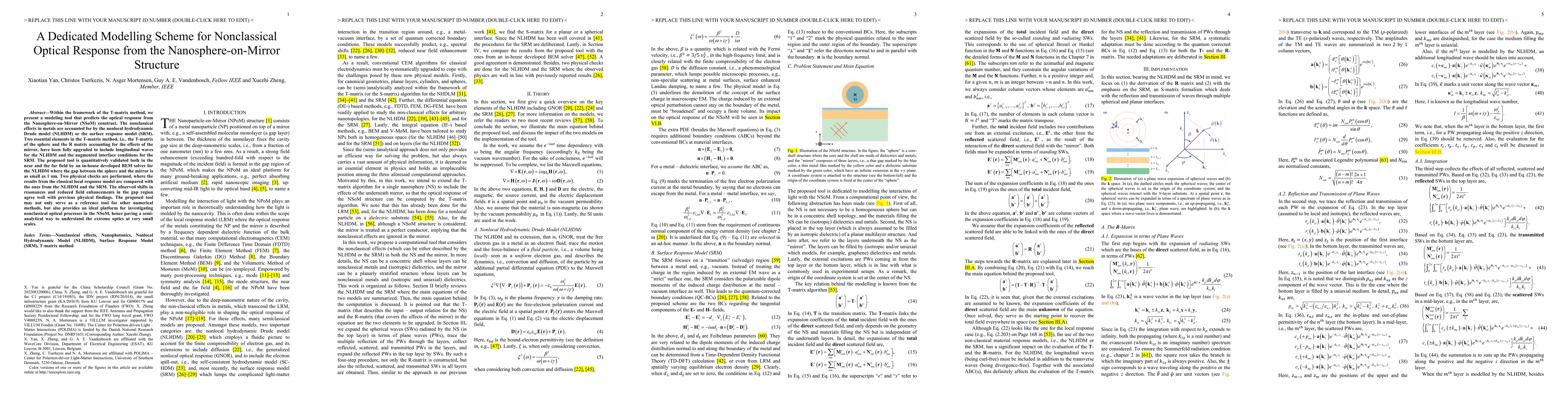 Thumbnail for A Dedicated Modelling Scheme for Nonclassical Optical Response from the
  Nanosphere-on-Mirror Structure
