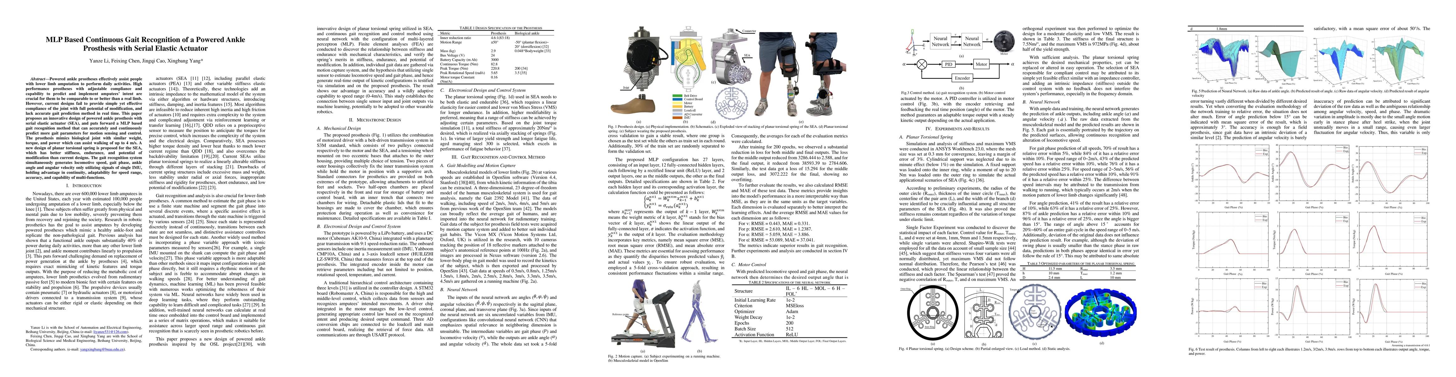 Thumbnail for MLP Based Continuous Gait Recognition of a Powered Ankle Prosthesis with
  Serial Elastic Actuator
