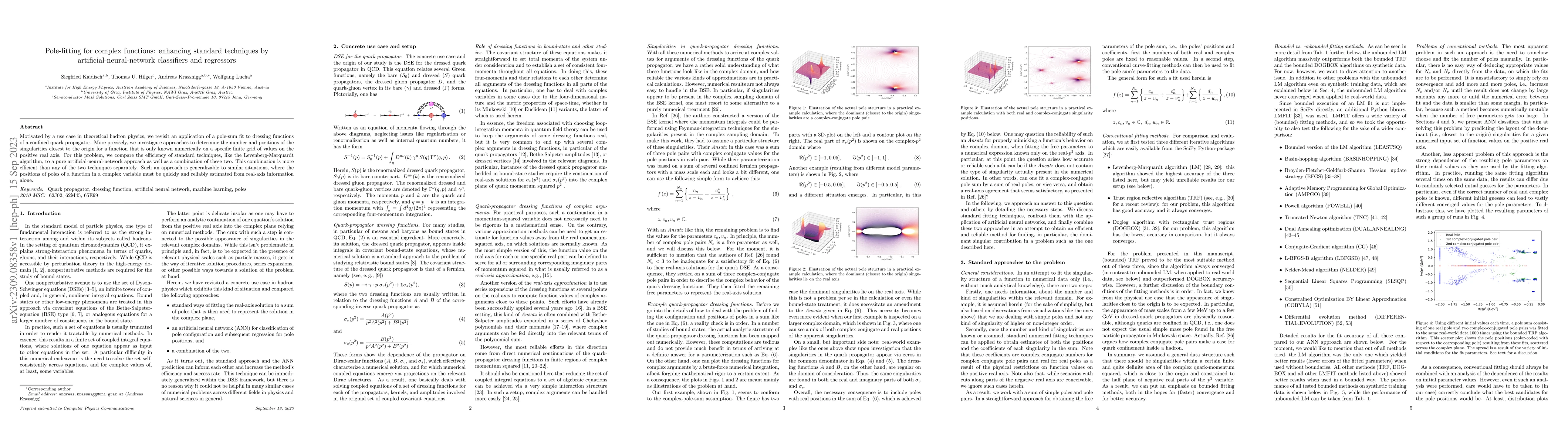 Thumbnail for Pole-fitting for complex functions: enhancing standard techniques by
  artificial-neural-network classifiers and regressors