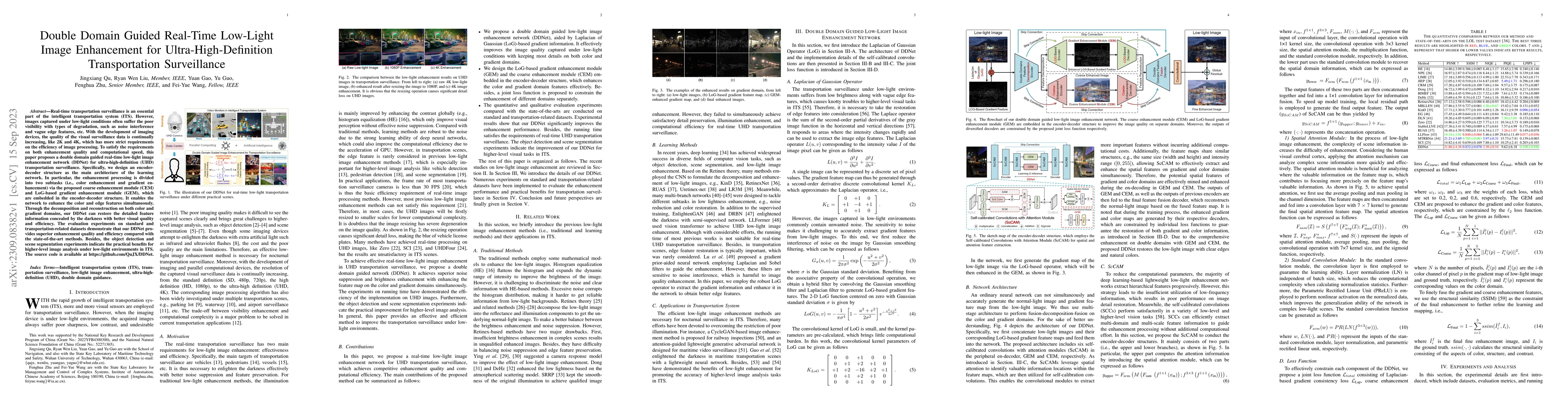 Thumbnail for Double Domain Guided Real-Time Low-Light Image Enhancement for
  Ultra-High-Definition Transportation Surveillance