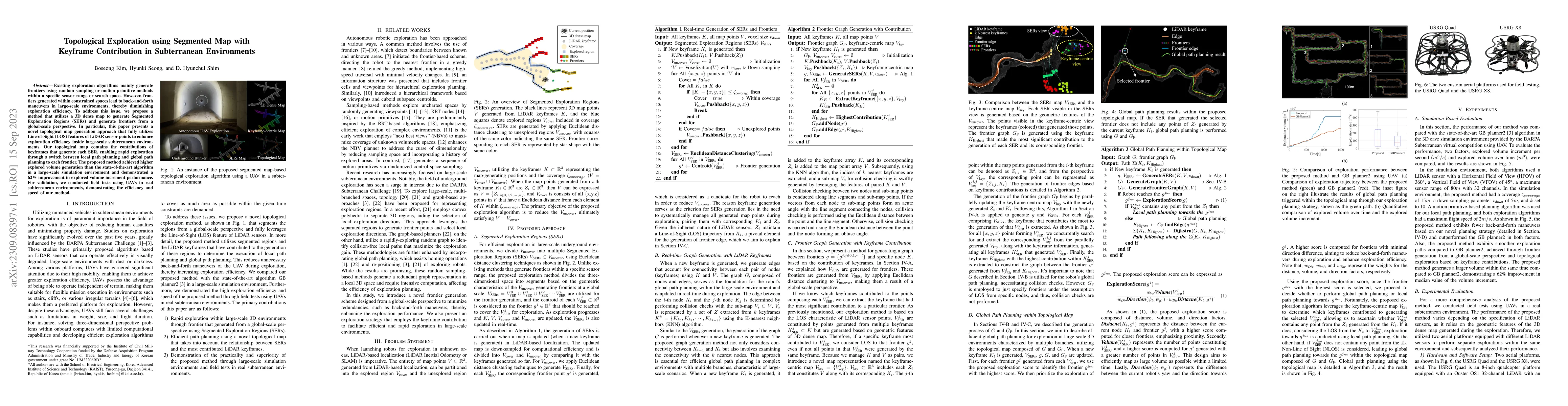 Thumbnail for Topological Exploration using Segmented Map with Keyframe Contribution
  in Subterranean Environments