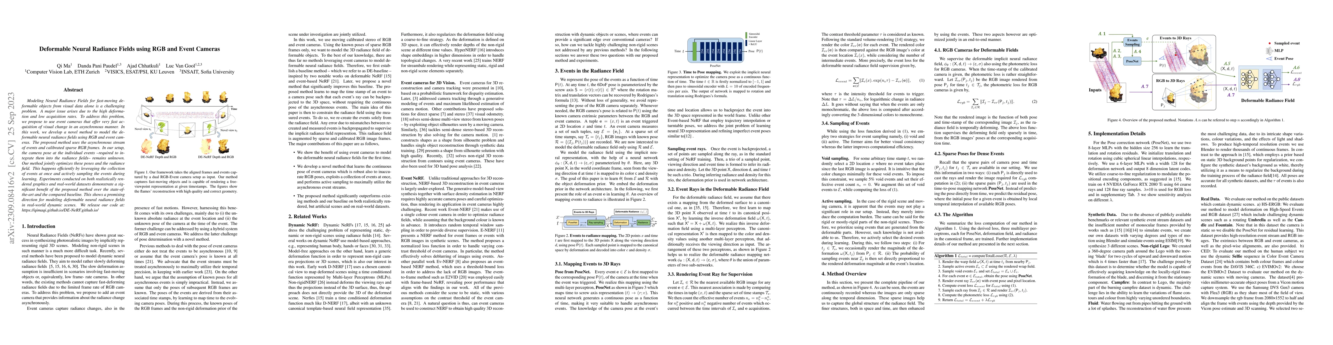 Thumbnail for Deformable Neural Radiance Fields using RGB and Event Cameras