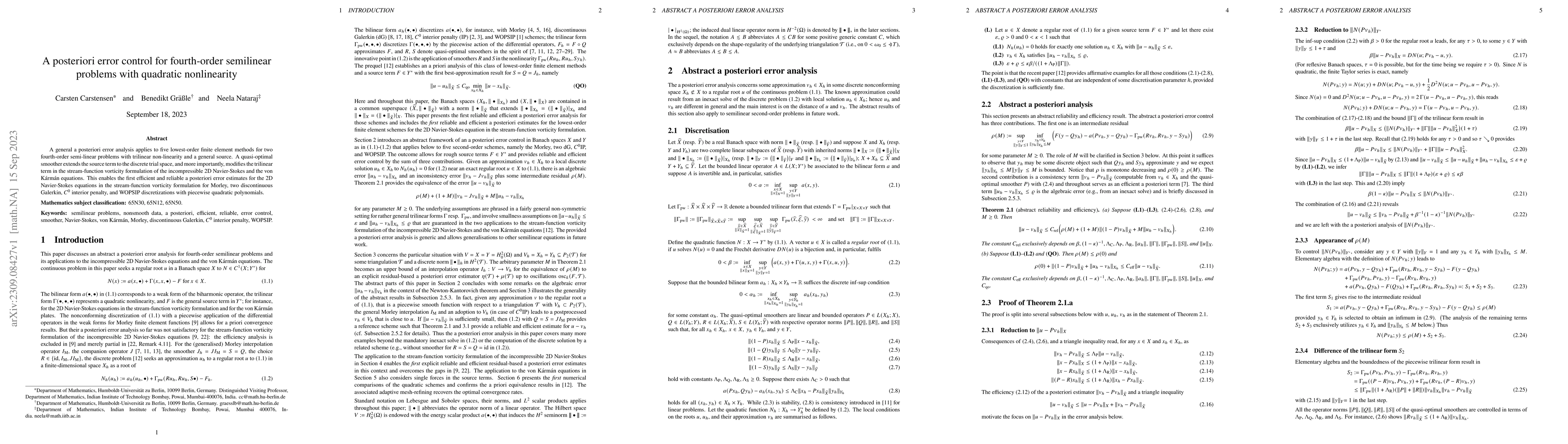 Thumbnail for A posteriori error control for fourth-order semilinear problems with
  quadratic nonlinearity