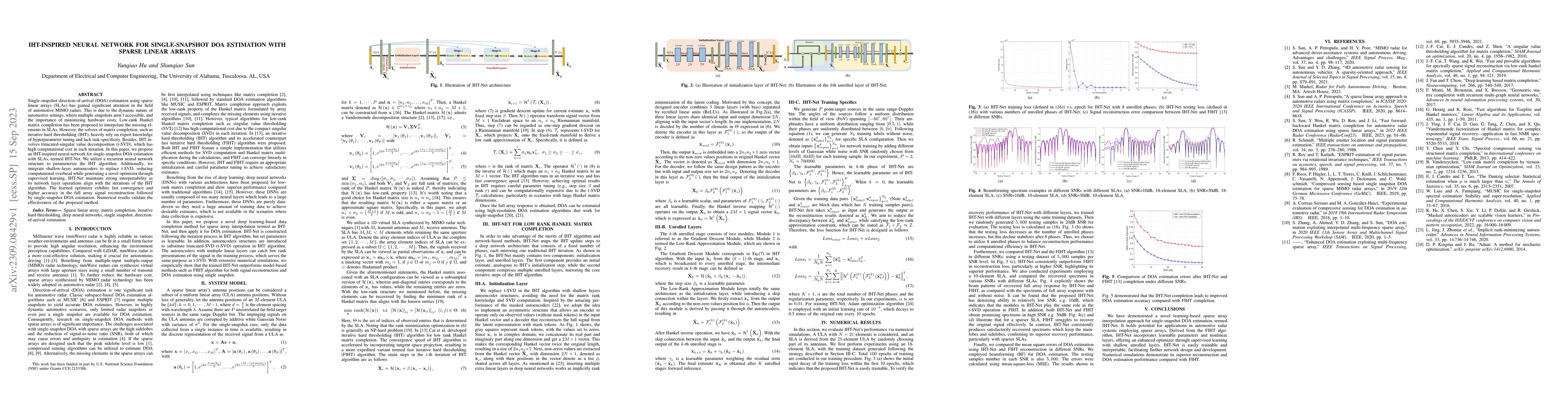 Thumbnail for IHT-Inspired Neural Network for Single-Snapshot DOA Estimation with
  Sparse Linear Arrays