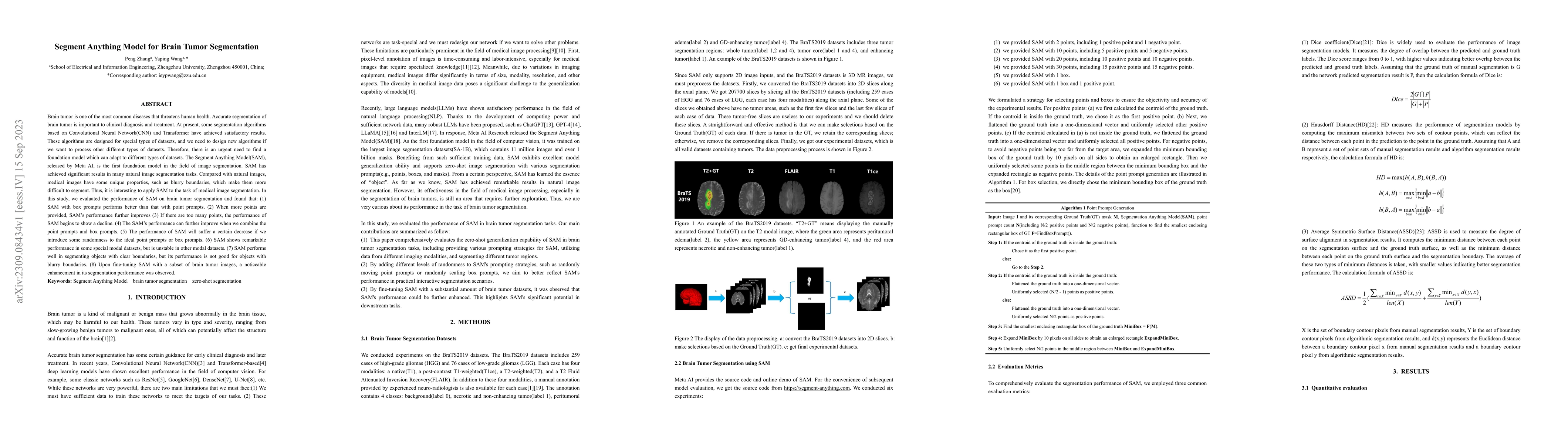 Thumbnail for Segment Anything Model for Brain Tumor Segmentation