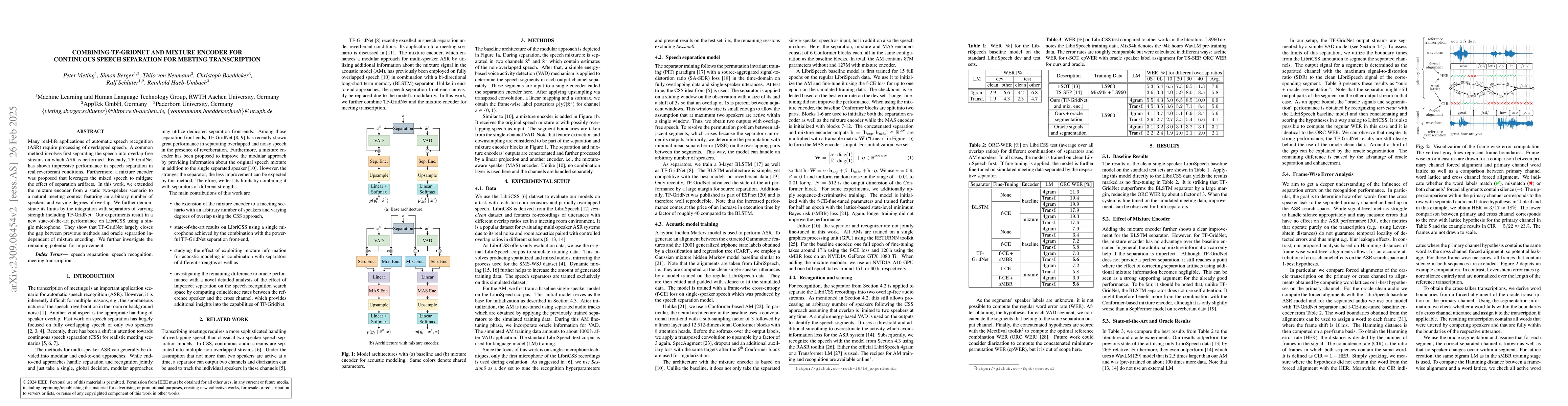 Thumbnail for Mixture Encoder Supporting Continuous Speech Separation for Meeting
  Recognition