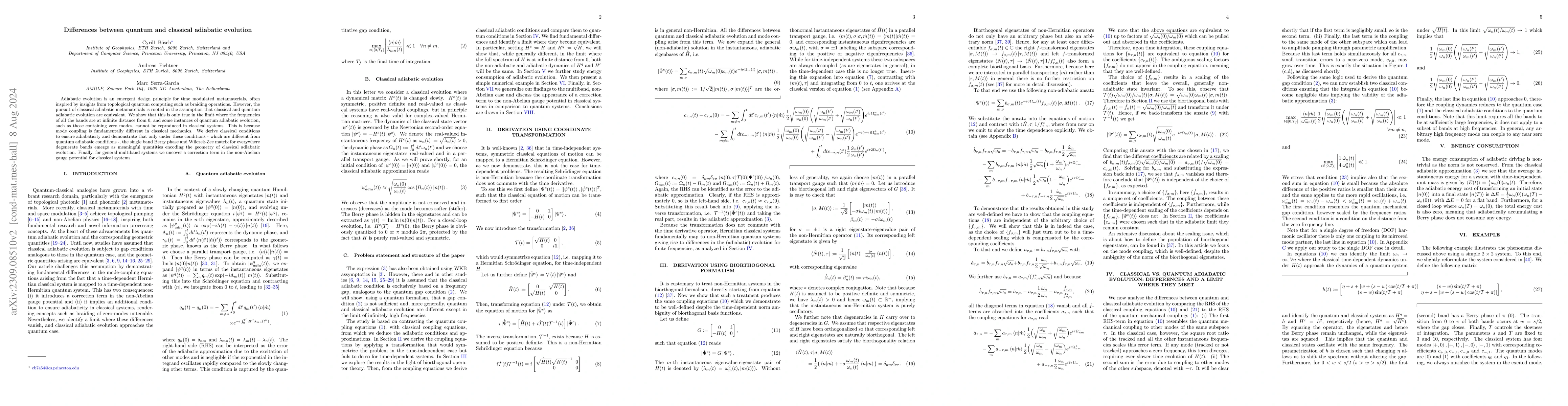Thumbnail for Differences between quantum and classical adiabatic evolution