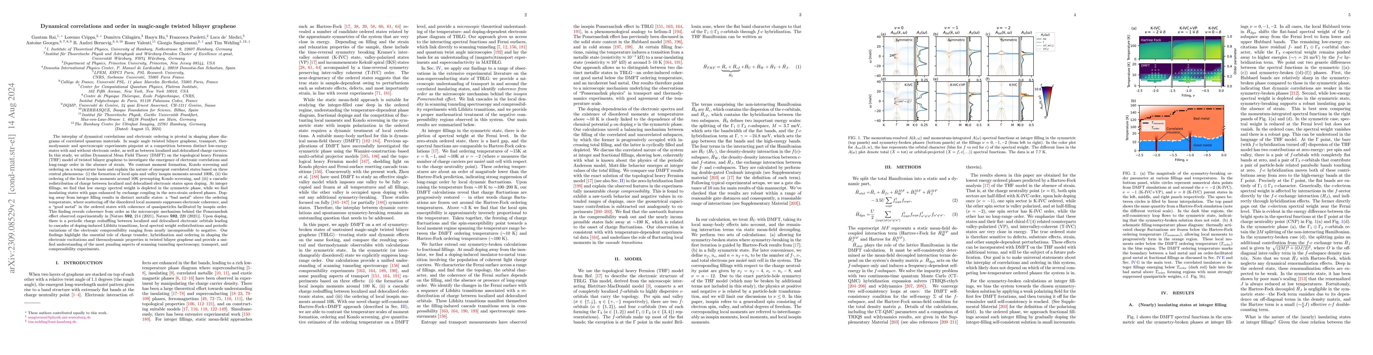 Thumbnail for Dynamical correlations and order in magic-angle twisted bilayer graphene