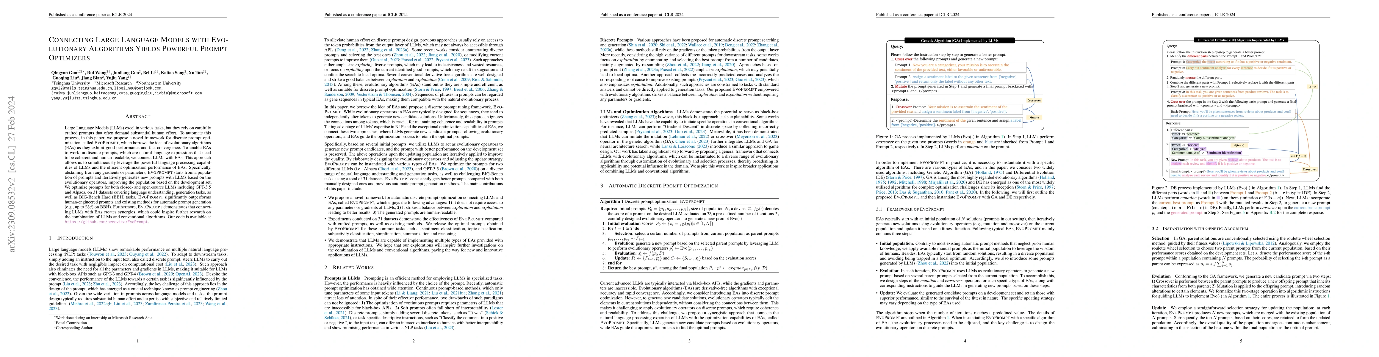 Thumbnail for Connecting Large Language Models with Evolutionary Algorithms Yields
  Powerful Prompt Optimizers