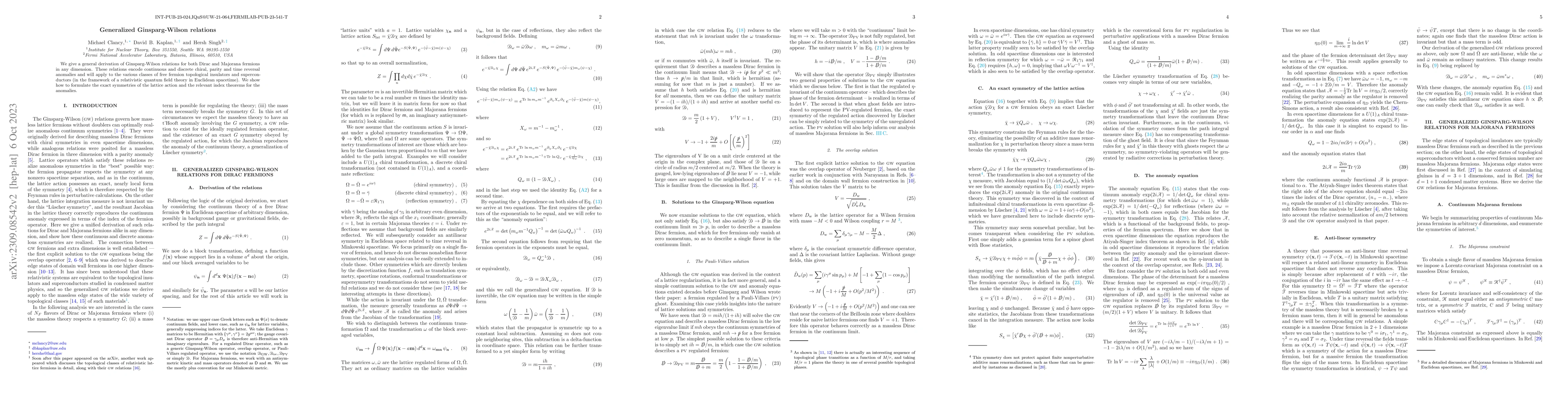 Thumbnail for Generalized Ginsparg-Wilson relations