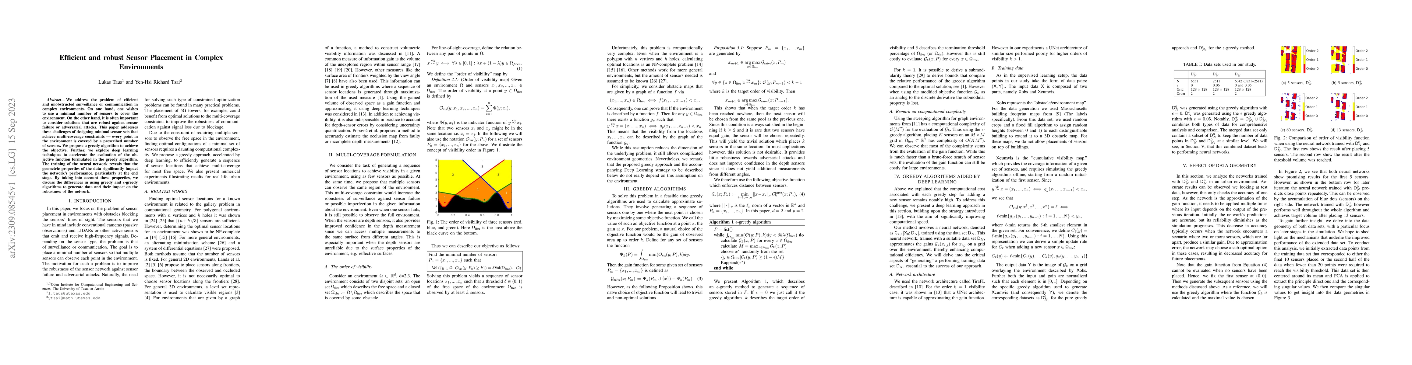 Thumbnail for Efficient and robust Sensor Placement in Complex Environments