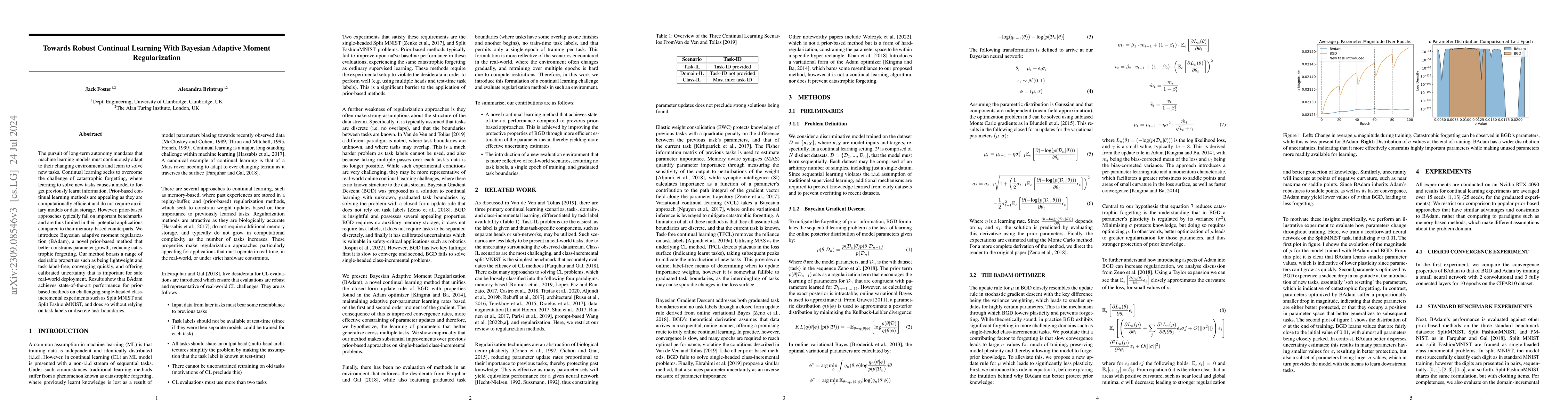 Thumbnail for Towards Robust Continual Learning with Bayesian Adaptive Moment
  Regularization