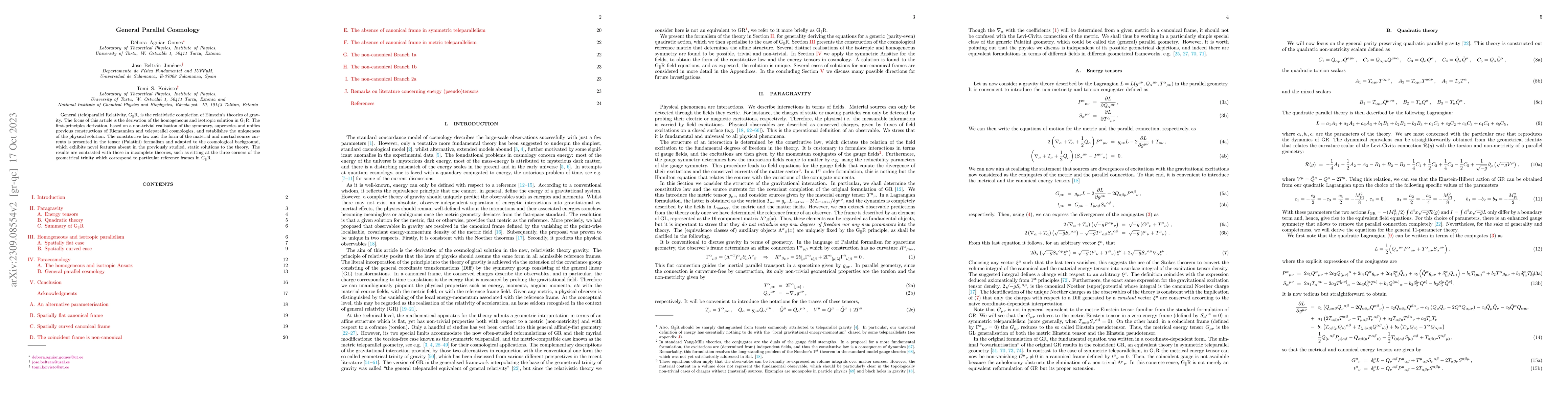 Thumbnail for General Parallel Cosmology