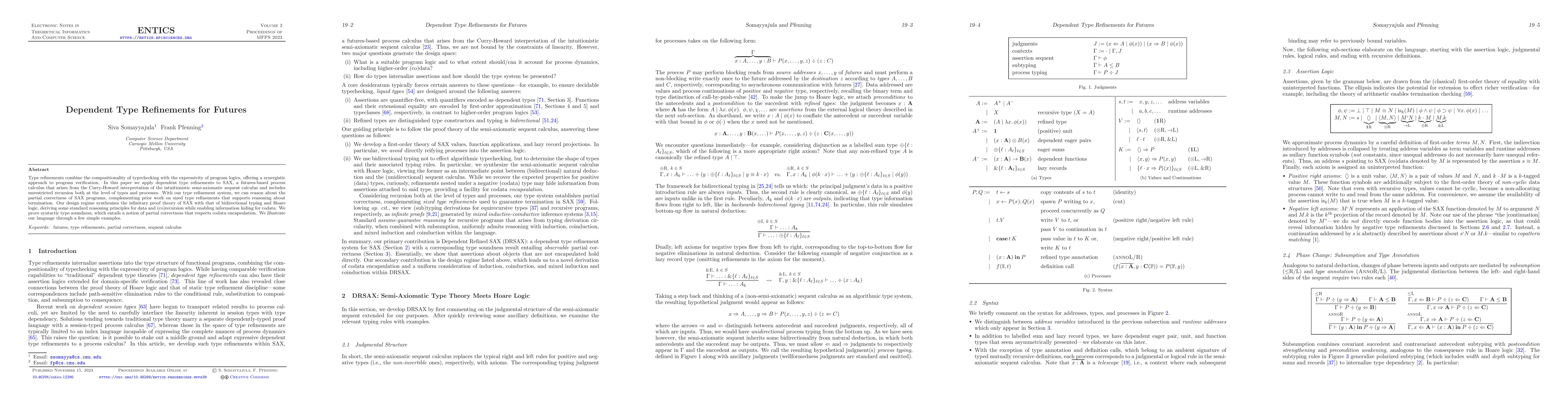 Thumbnail for Dependent Type Refinements for Futures