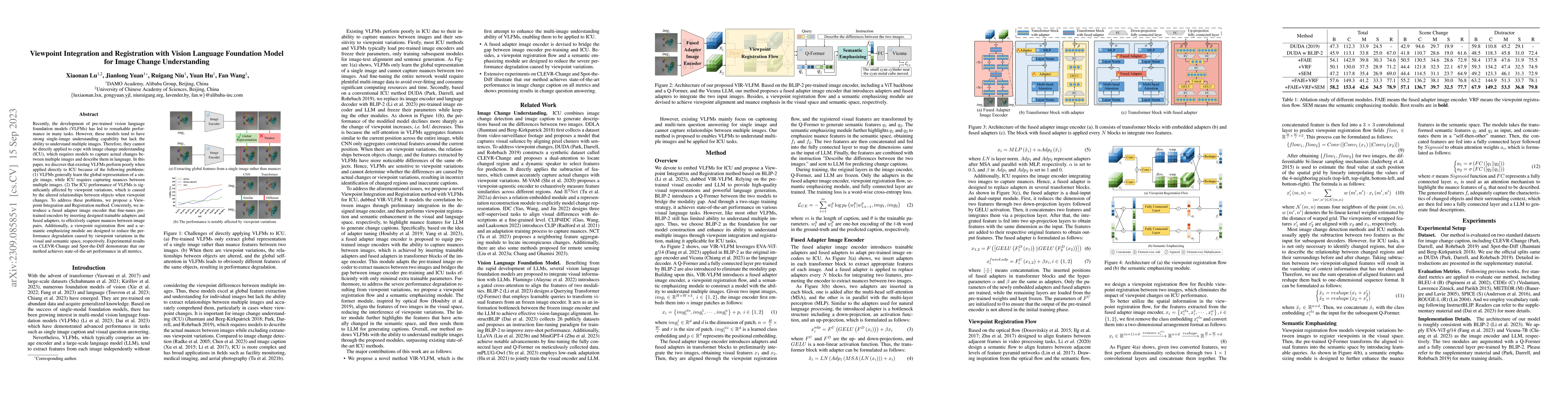 Thumbnail for Viewpoint Integration and Registration with Vision Language Foundation
  Model for Image Change Understanding