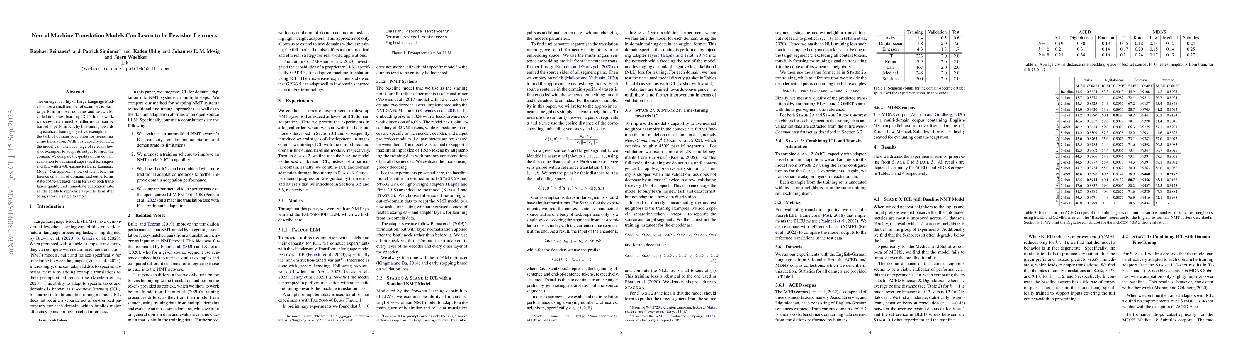 Thumbnail for Neural Machine Translation Models Can Learn to be Few-shot Learners