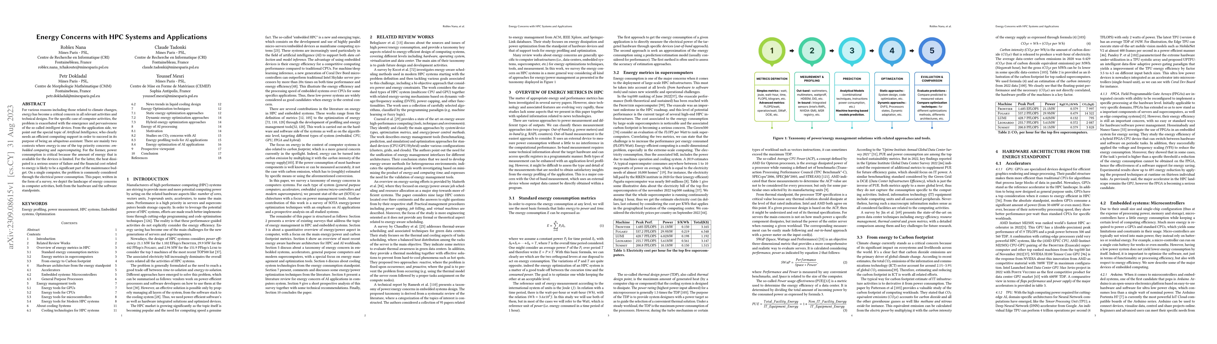 Thumbnail for Energy Concerns with HPC Systems and Applications