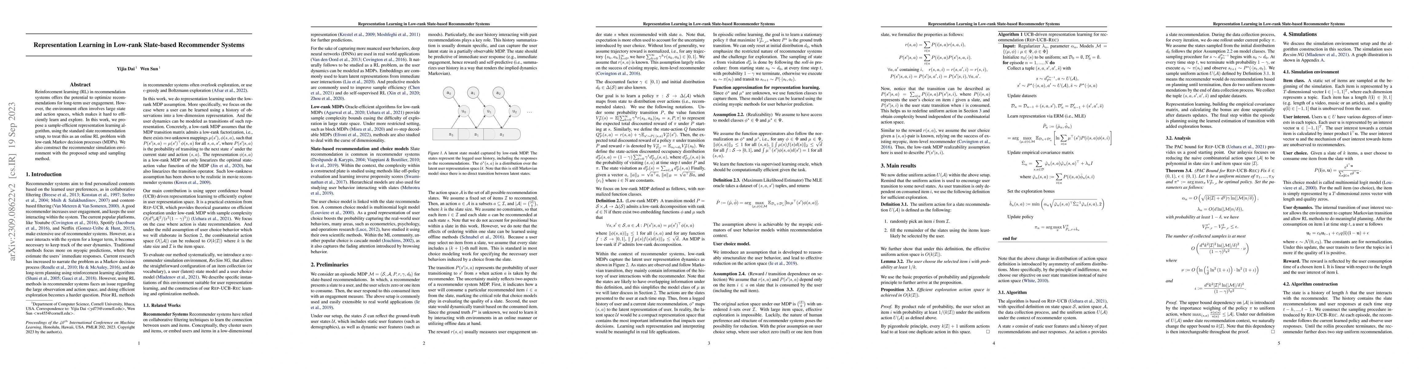 Thumbnail for Representation Learning in Low-rank Slate-based Recommender Systems