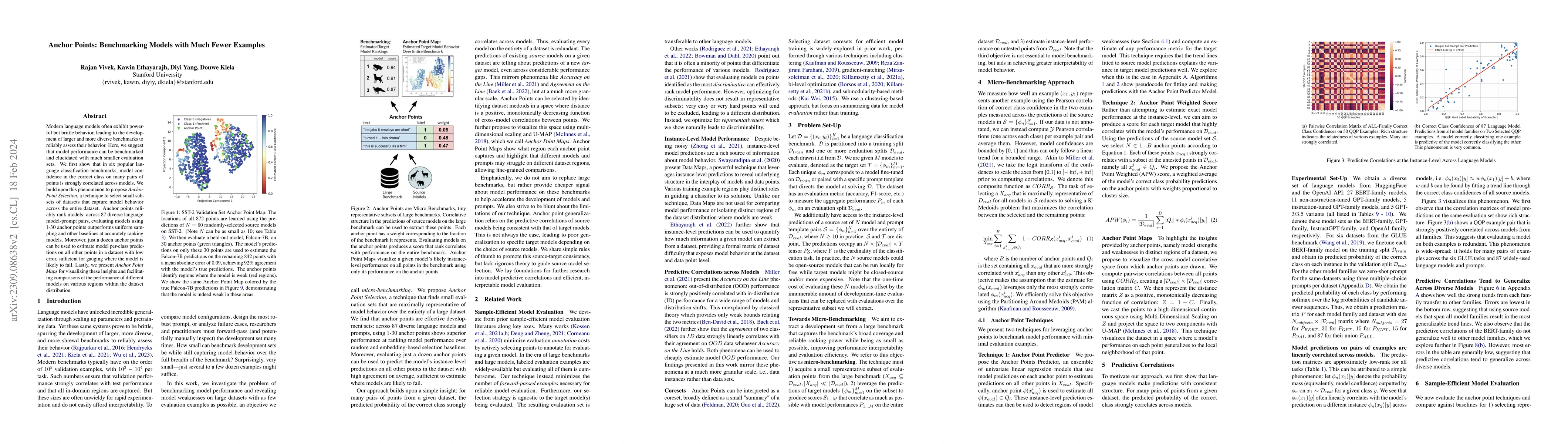 Thumbnail for Anchor Points: Benchmarking Models with Much Fewer Examples