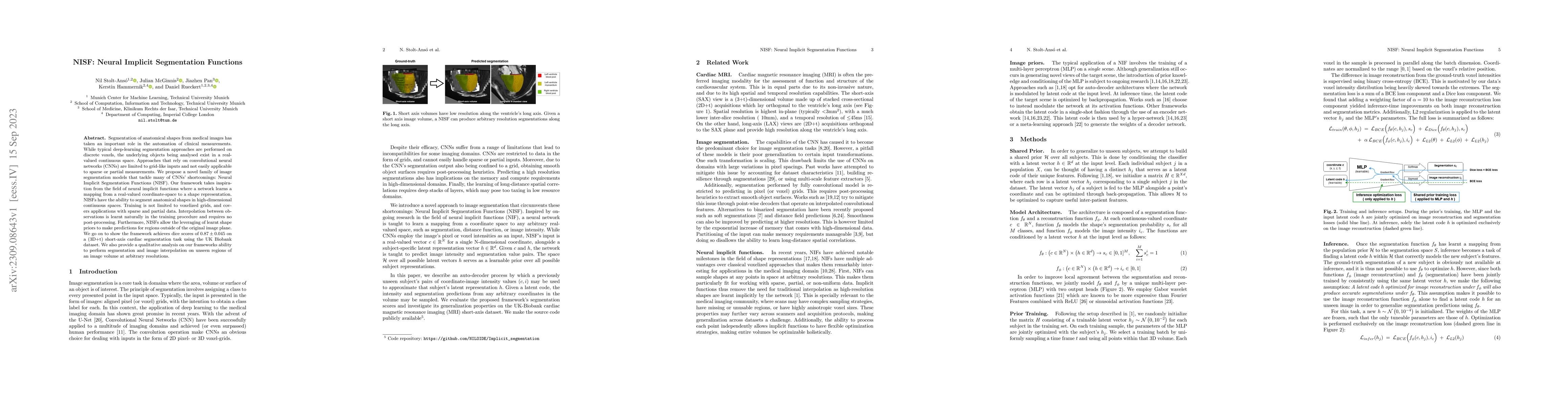Thumbnail for NISF: Neural Implicit Segmentation Functions