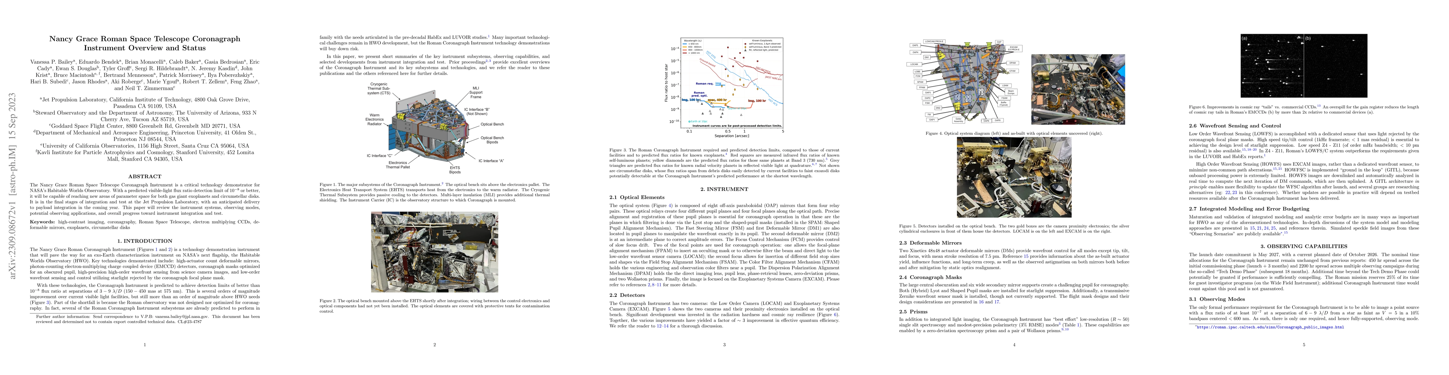 Thumbnail for Nancy Grace Roman Space Telescope Coronagraph Instrument Overview and
  Status