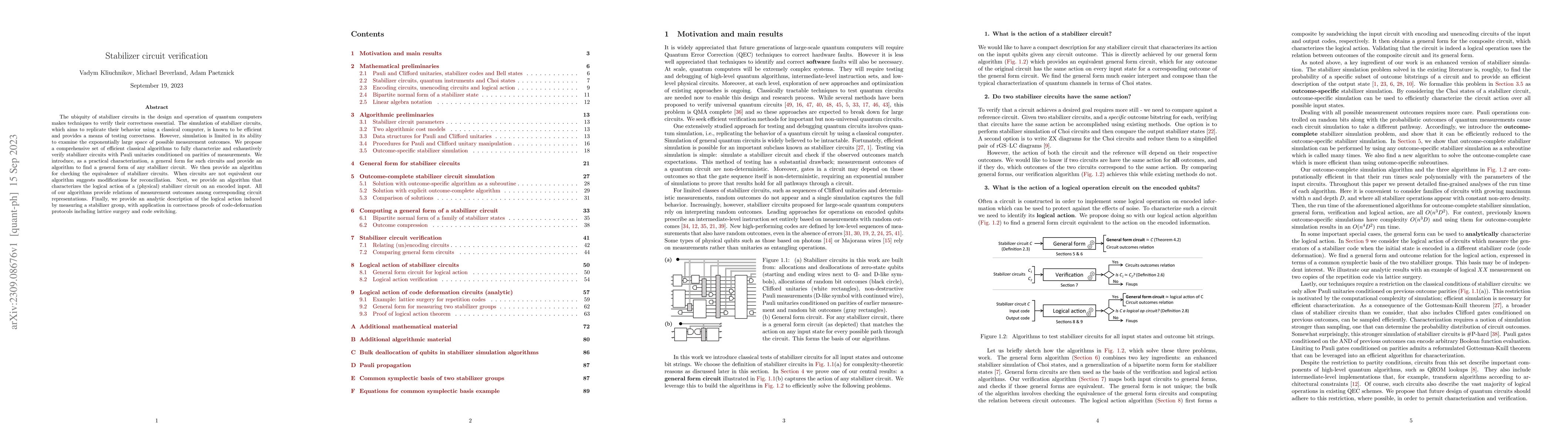 Thumbnail for Stabilizer circuit verification