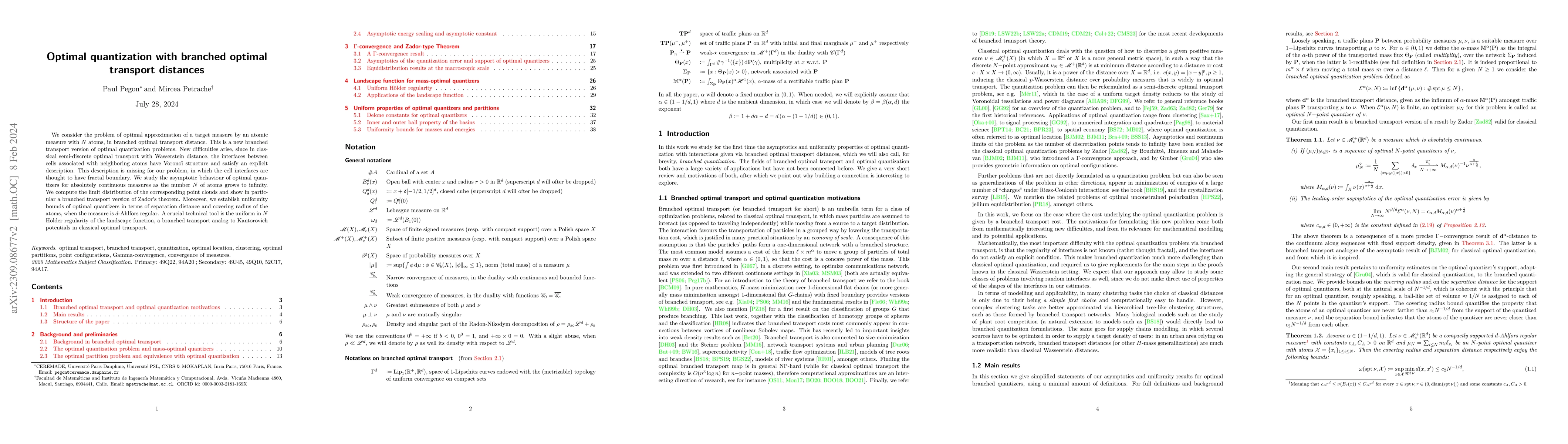 Thumbnail for Optimal quantization with branched optimal transport distances
