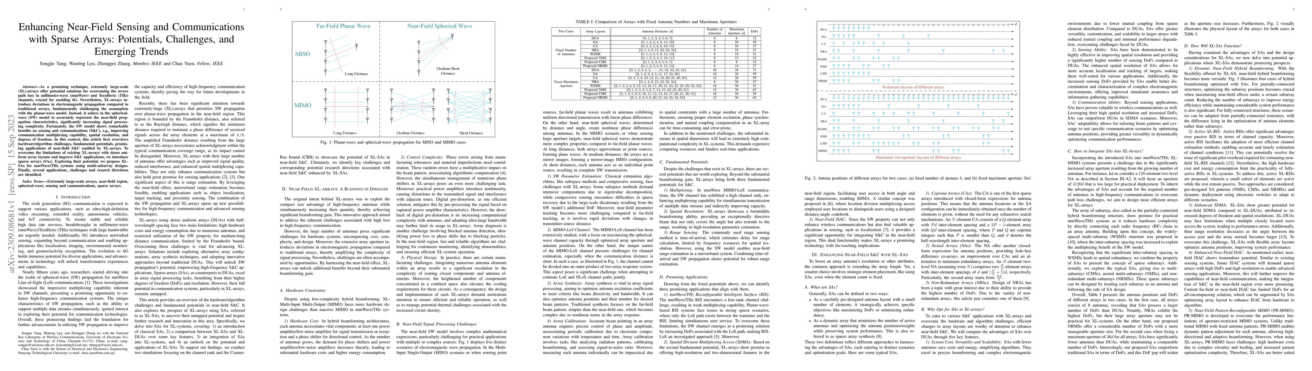Thumbnail for Enhancing Near-Field Sensing and Communications with Sparse Arrays:
  Potentials, Challenges, and Emerging Trends
