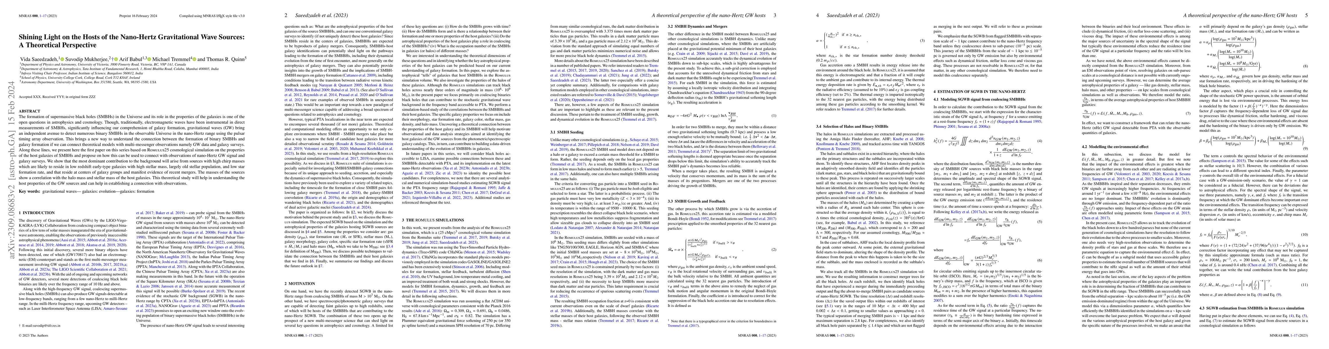 Thumbnail for Shining Light on the Hosts of the Nano-Hertz Gravitational Wave Sources:
  A Theoretical Perspective
