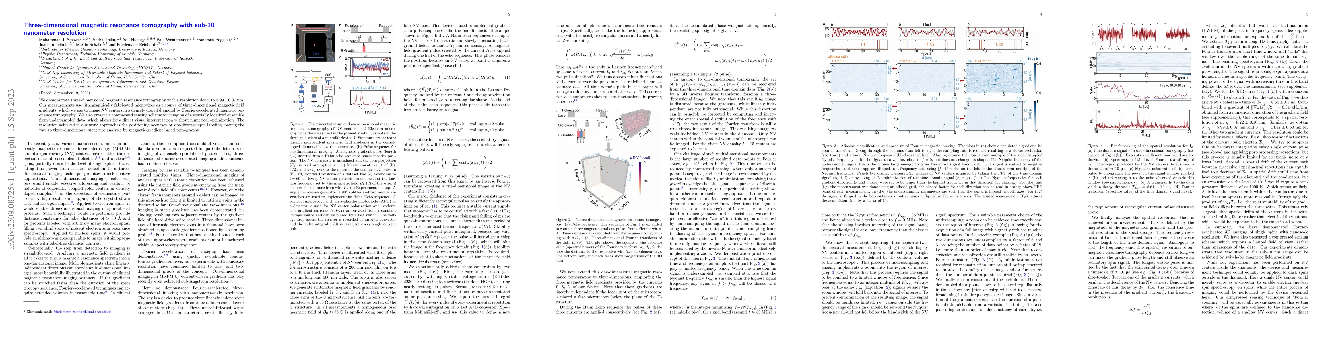 Thumbnail for Three-dimensional magnetic resonance tomography with sub-10 nanometer
  resolution