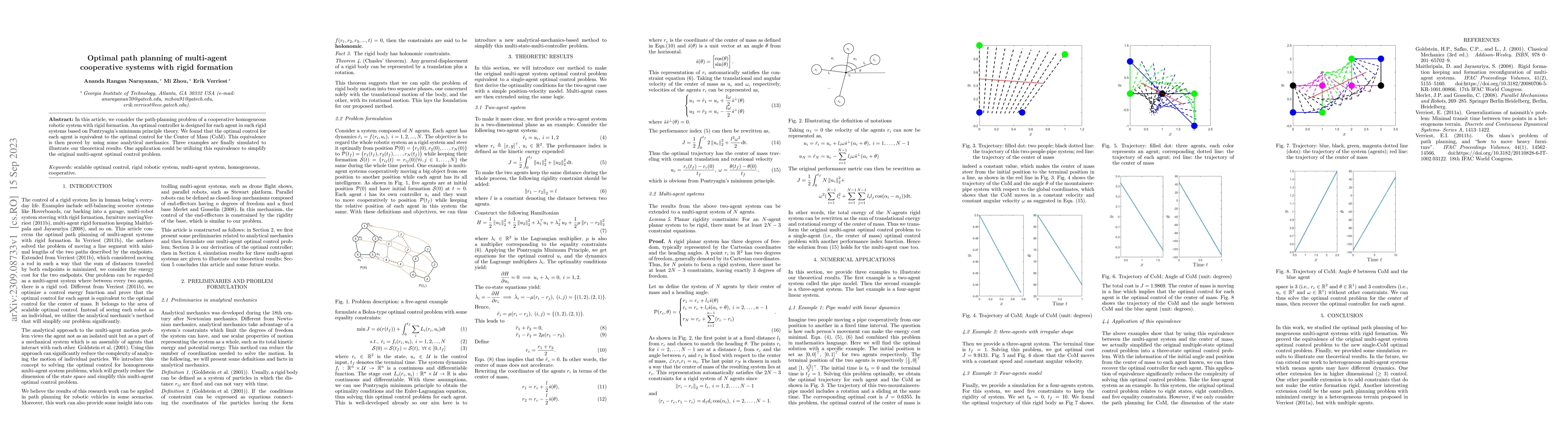 Thumbnail for Optimal path planning of multi-agent cooperative systems with rigid
  formation