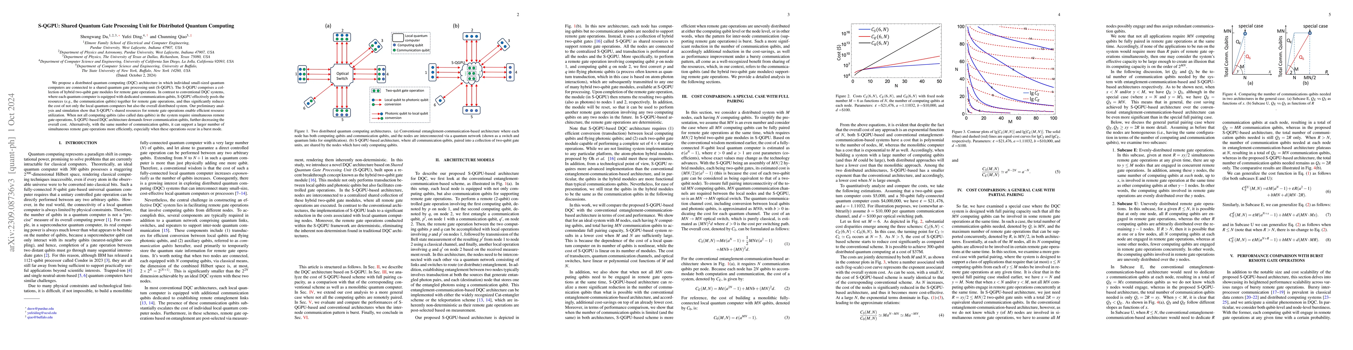 Thumbnail for S-QGPU: Shared Quantum Gate Processing Unit for Distributed Quantum
  Computing