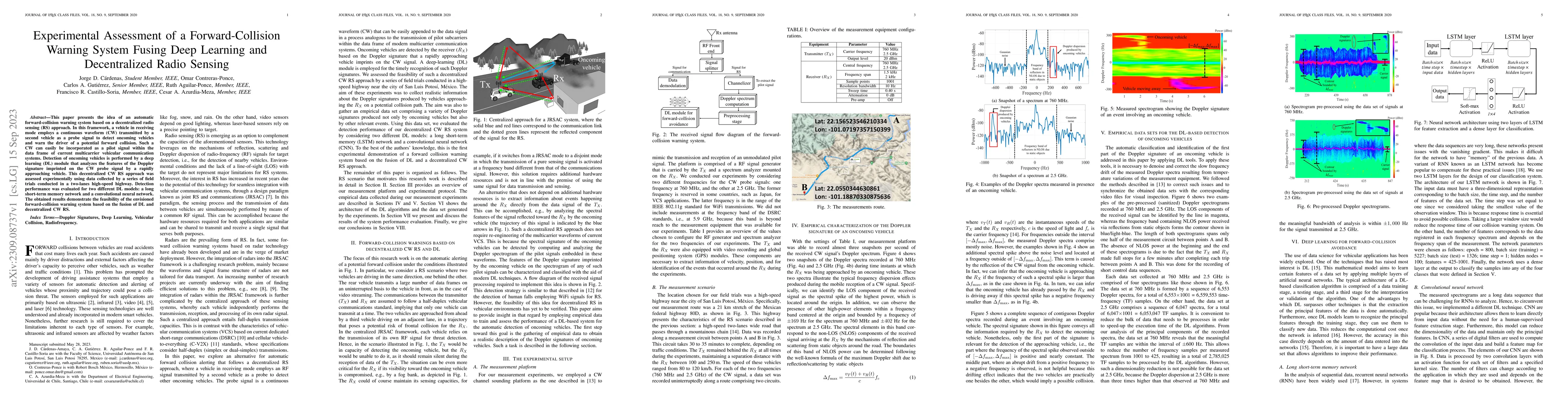 Thumbnail for Experimental Assessment of a Forward-Collision Warning System Fusing
  Deep Learning and Decentralized Radio Sensing