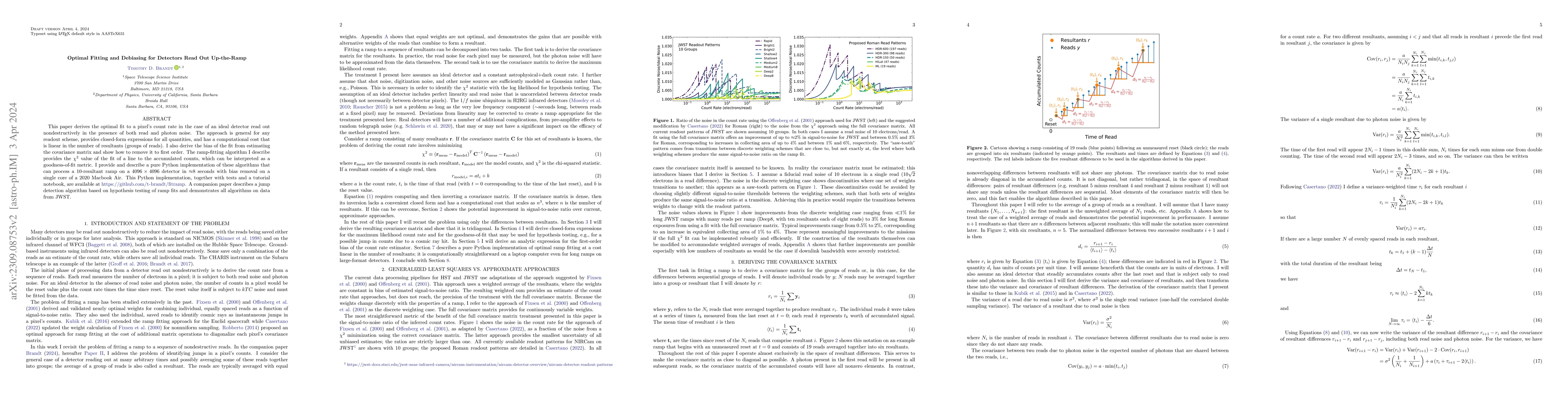 Thumbnail for Optimal Fitting and Debiasing for Detectors Read Out Up-the-Ramp