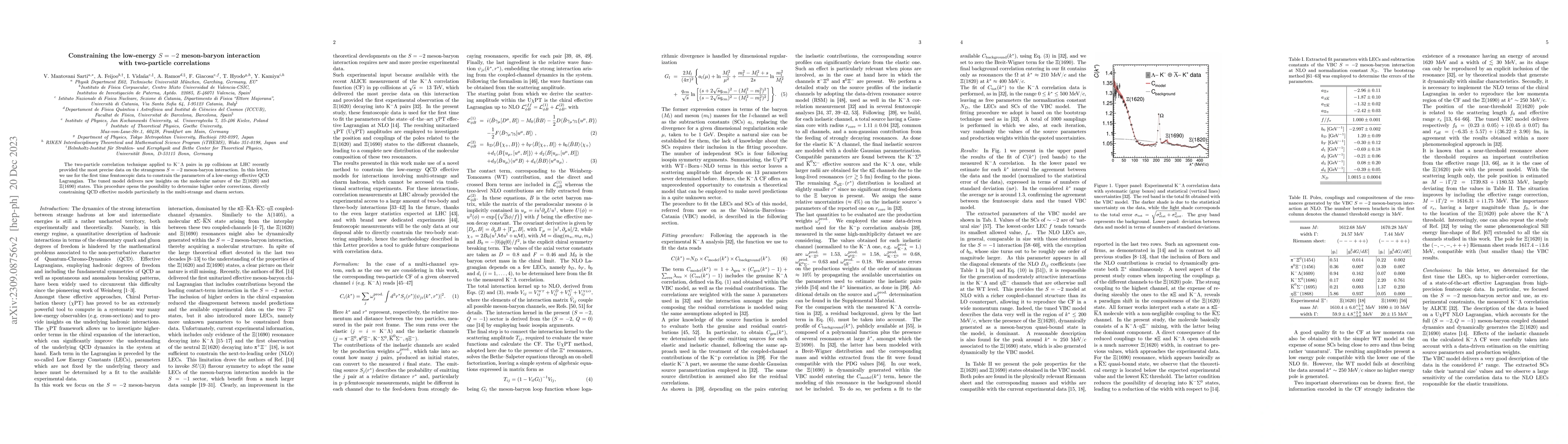 Thumbnail for Constraining the low-energy S=-2 meson-baryon interaction with
  two-particle correlations