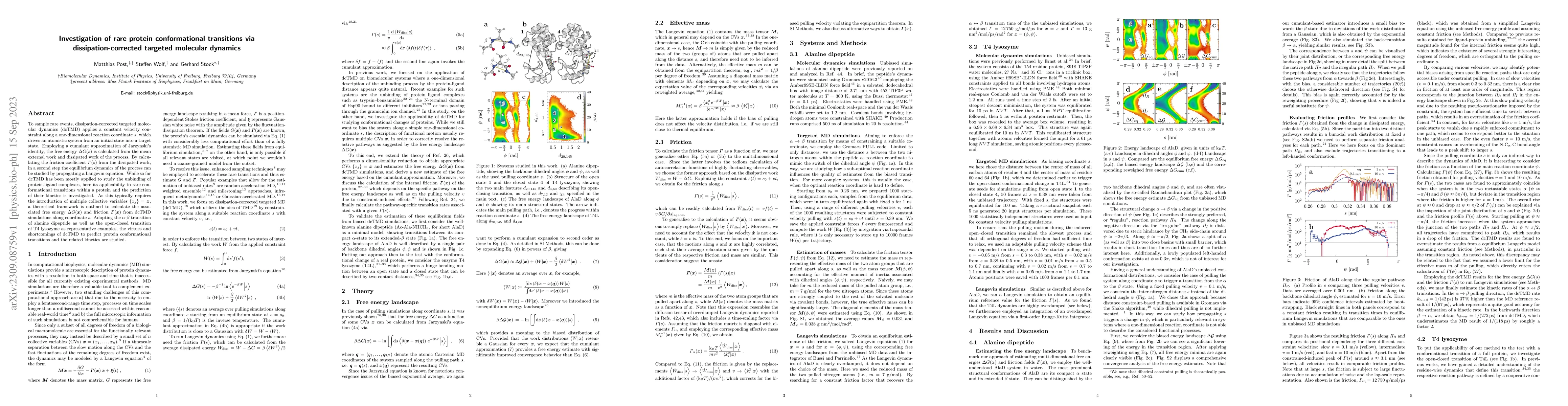 Thumbnail for Investigation of rare protein conformational transitions via
  dissipation-corrected targeted molecular dynamics