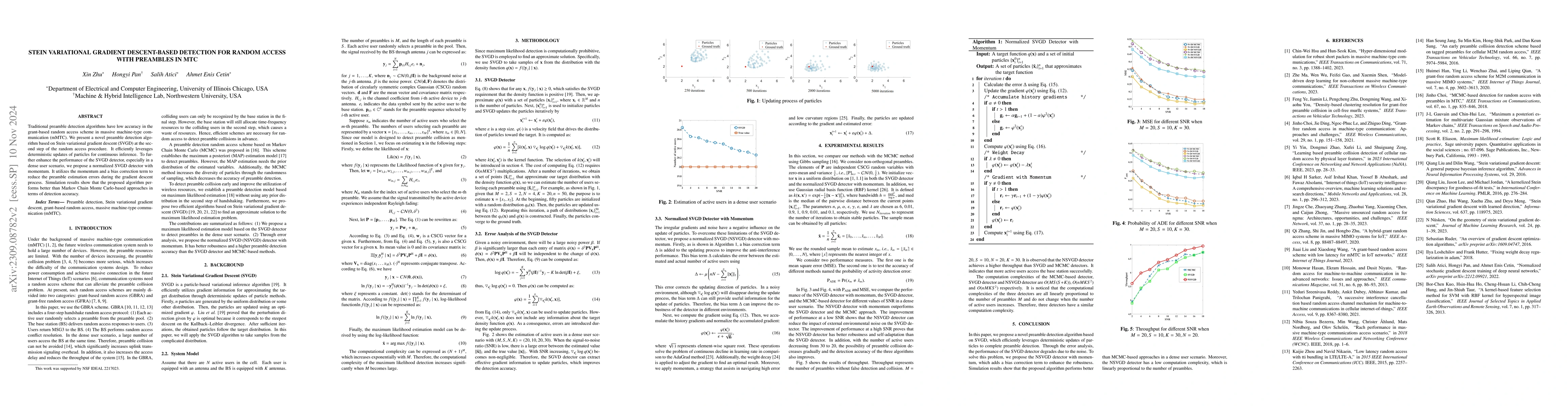 Thumbnail for Stein Variational Gradient Descent-based Detection For Random Access
  With Preambles In MTC