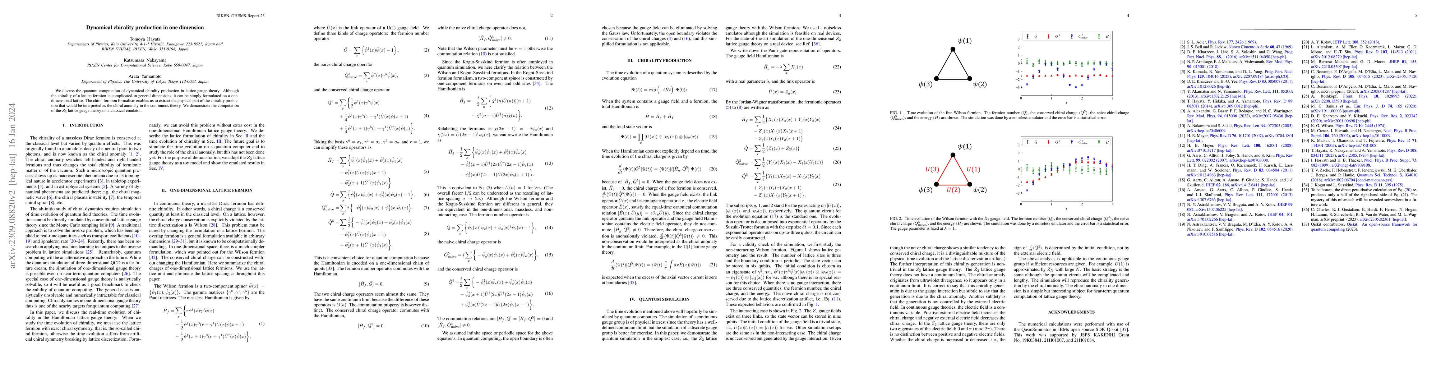 Thumbnail for Dynamical chirality production in one dimension