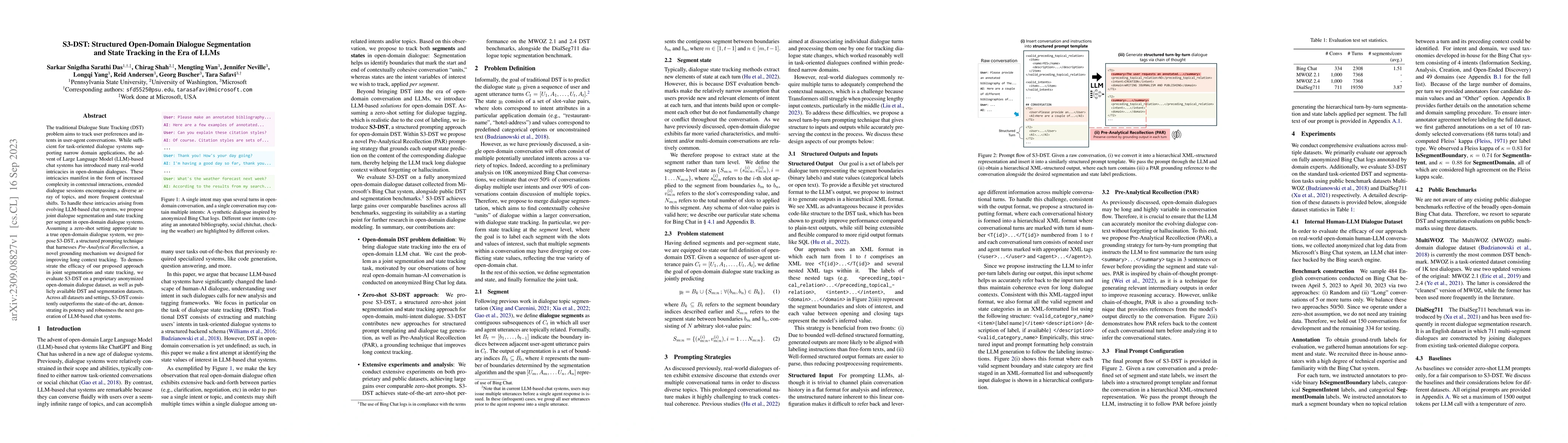 Thumbnail for S3-DST: Structured Open-Domain Dialogue Segmentation and State Tracking
  in the Era of LLMs