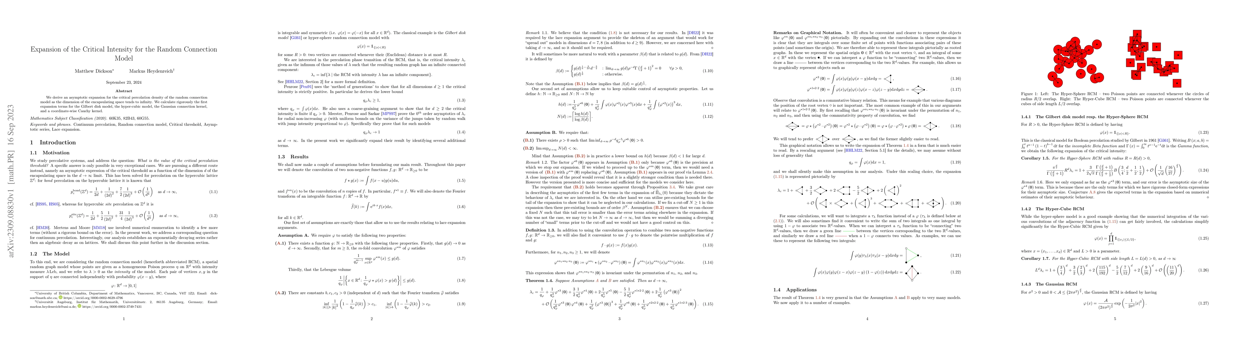 Thumbnail for Expansion of the Critical Intensity for the Random Connection Model