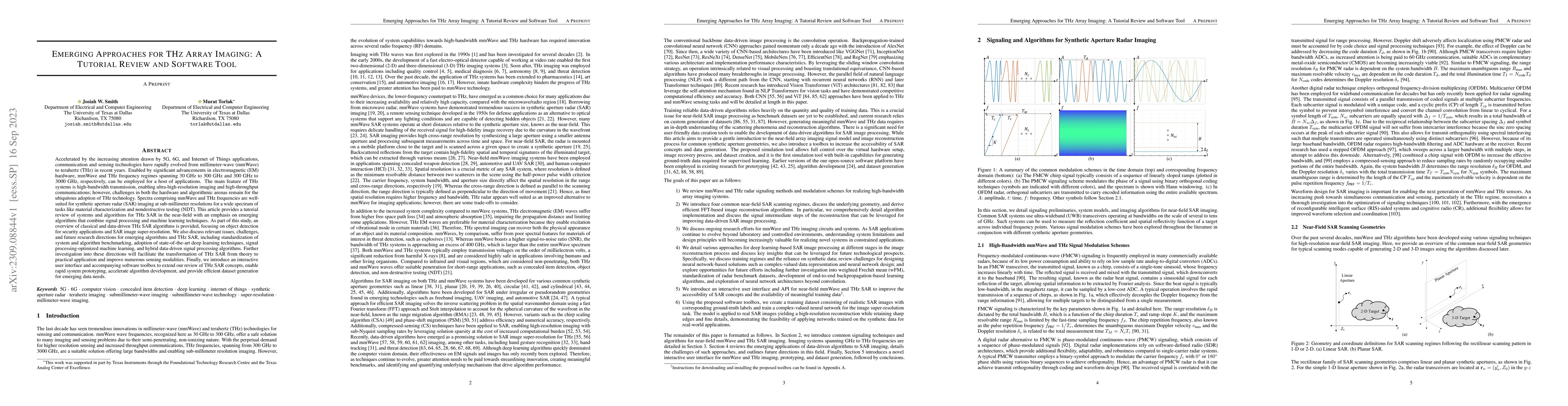 Thumbnail for Emerging Approaches for THz Array Imaging: A Tutorial Review and
  Software Tool