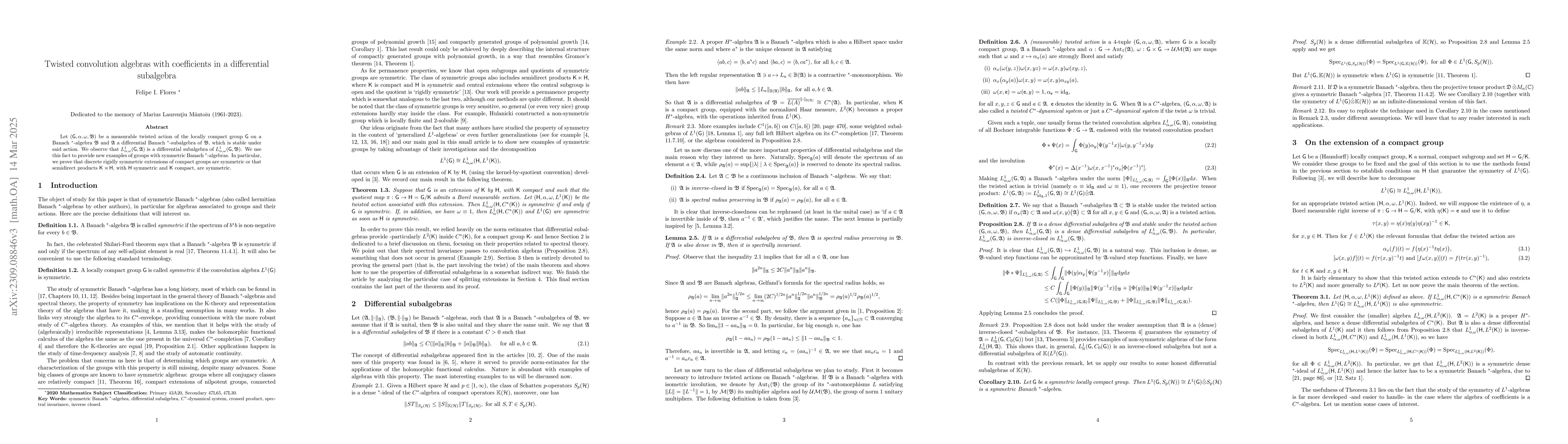 Thumbnail for Twisted convolution algebras with coefficients on a differential
  subalgebra