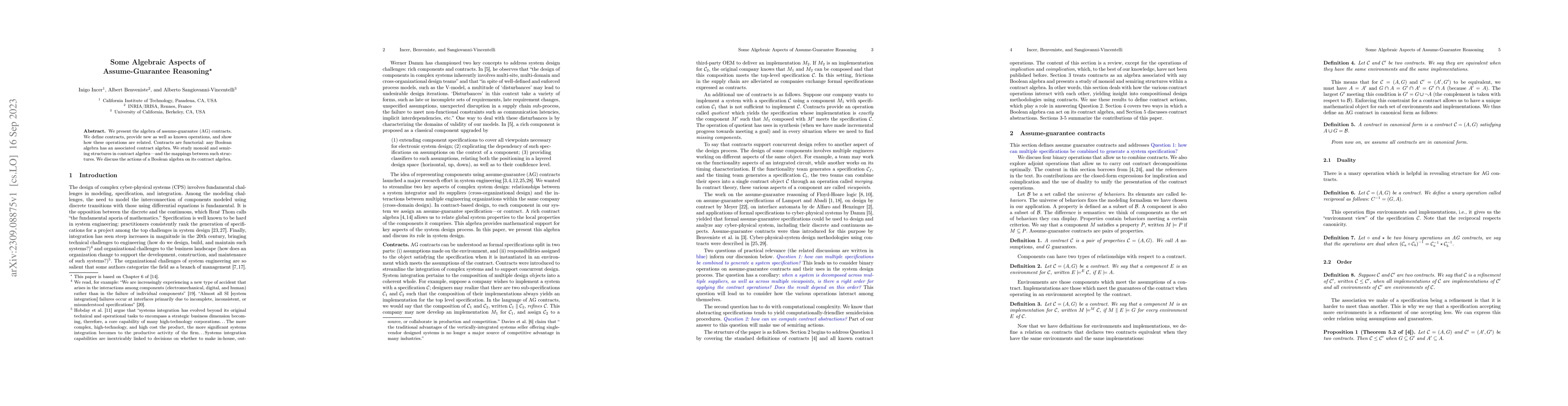 Thumbnail for Some Algebraic Aspects of Assume-Guarantee Reasoning
