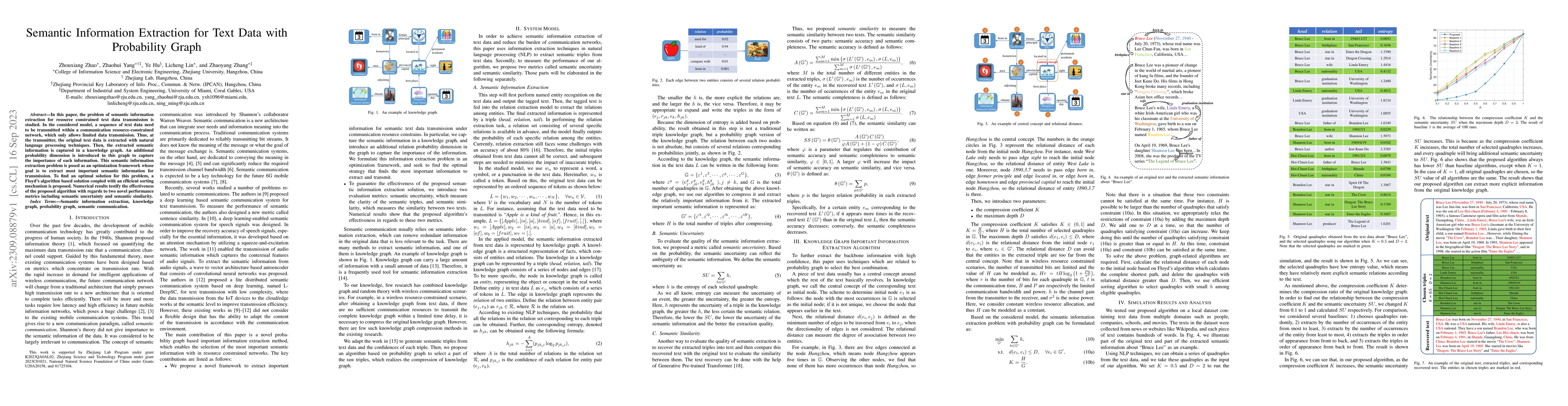 Thumbnail for Semantic Information Extraction for Text Data with Probability Graph